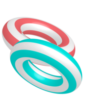 Colorful summer swim rings png