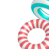 Colorful summer swim rings png