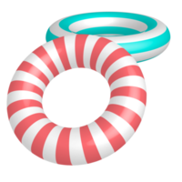 Colorful summer swim rings png