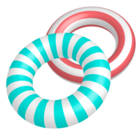 Colorful summer swim rings png