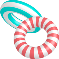 Colorful summer swim rings png