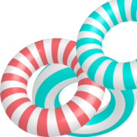 Colorful summer swim rings png