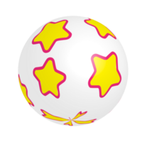 Colorful beach plastic ball on transparent background png