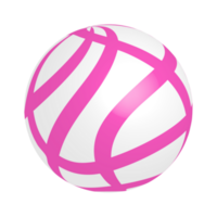 bunt Strand Plastik Ball auf transparent Hintergrund png