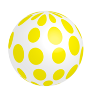 Colorful beach plastic ball on transparent background png