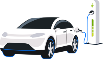 elektrisch Fahrzeug Technologie Illustration png