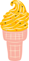 Ice cream in bright cartoon style. Ice Cream flat in nice colors png