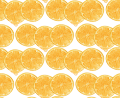 waterverf vers oranje fruit patroon naadloos achtergrond hand- tekening geschilderd illustratie png