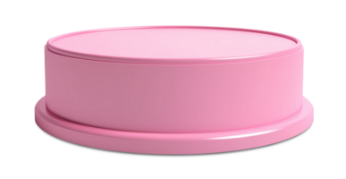 rond rose podium sur transparent arrière-plan, comme png. vibrant étape pour produit, cosmétique présentation. moquer en haut. piédestal ou Plate-forme pour beauté des produits. vide scène. génératif ai. png