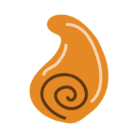 seashell illustration in doodle style png