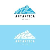 montaña logo, antártico iceberg logo diseño, naturaleza paisaje vector, producto marca ilustración icono vector