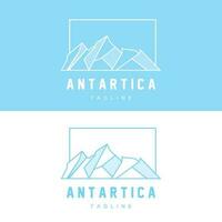 montaña logo, antártico iceberg logo diseño, naturaleza paisaje vector, producto marca ilustración icono vector