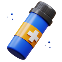 medicine bottle 3D Illustration png