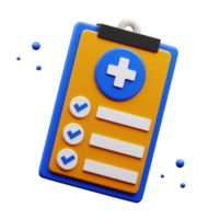 medicinsk Rapportera 3d illustration png