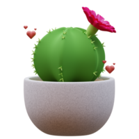 Cute Cactus 3D Illustration png