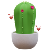 Cute Cactus 3D Illustration png