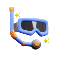 snorkel mask 3d illustration png