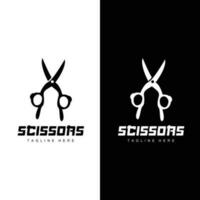 Scissors Logo, Cutting Tools Vector, Barbershop Razor Scissors Simple Design, Illustration Template Icon vector