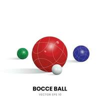 Illustration of Bocce Balls in several colors. Perfect For Additional Images With Bocce Sports Theme. vector