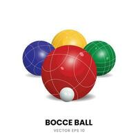 Illustration of Bocce Balls in several colors. Perfect For Additional Images With Bocce Sports Theme. vector