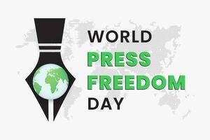 World press freedom day concept vector illustration. World Press Day to raise awareness of the importance of freedom of the press. Suitable for greeting Cards, Posters and Banners.