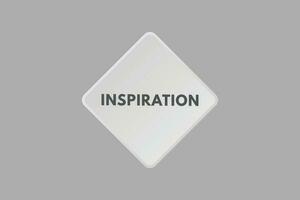 Inspiration text Button. Inspiration Sign Icon Label Sticker Web Buttons vector