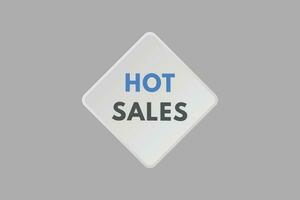 Hot Sales text Button. Hot Sales Sign Icon Label Sticker Web Buttons vector