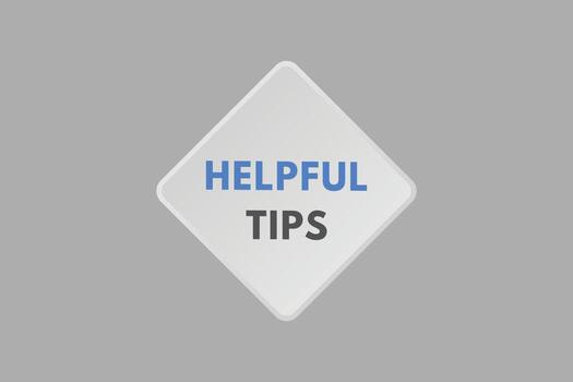 Helpful Tips text Button. Helpful Tips Sign Icon Label Sticker Web Buttons vector