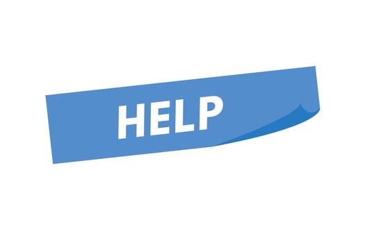 Help text Button. Help Sign Icon Label Sticker Web Buttons vector