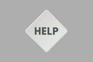 Help text Button. Help Sign Icon Label Sticker Web Buttons vector