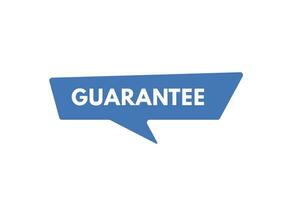 Guarantee text Button. Guarantee Sign Icon Label Sticker Web Buttons vector