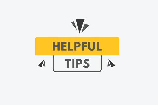 Helpful Tips text Button. Helpful Tips Sign Icon Label Sticker Web Buttons vector