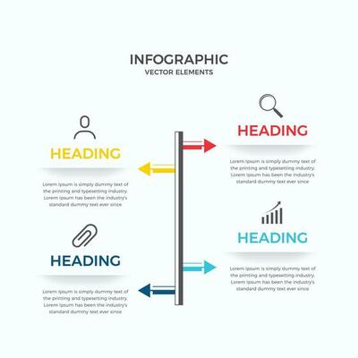 4 steps business infographics template. Modern colorful infographic steps. presentation and chart. Elements for infographics