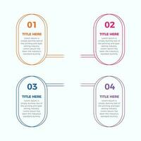 Business infographic process with colorful template design with icons and 4 options. Four Steps infographic design template vector