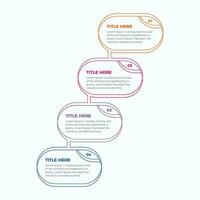 Business infographic process with colorful template design with icons and 4 options. Four Steps infographic design template vector