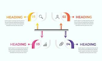 4 steps business infographics template. Elements for infographics. Modern colorful infographic steps. presentation and chart vector