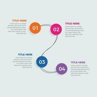 Business infographic process with colorful template design with icons and 4 options. Four Steps infographic design template vector