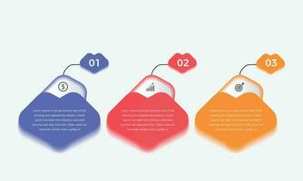 3 steps business infographics template. Modern colorful infographic steps. presentation and chart. Elements for infographics vector