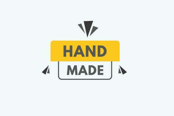 HandMade text Button. Hand Made Sign Icon Label Sticker Web Buttons