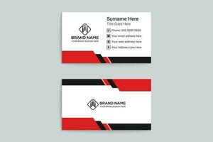 Clean minimal business card template vector