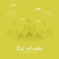 vector eid Alabama adha Mubarak Bakrid festival con mandala y mezquita