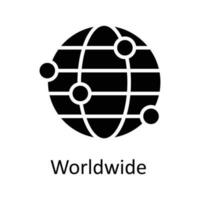 Worldwide  Vector   Solid Icons. Simple stock illustration stock