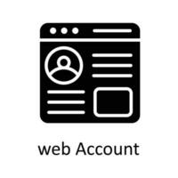 Web Account  Vector   Solid Icons. Simple stock illustration stock