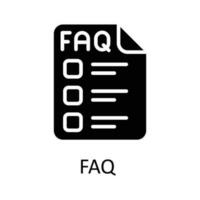 Faq  Vector   Solid Icons. Simple stock illustration stock