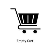 Empty Cart  Vector   Solid Icons. Simple stock illustration stock
