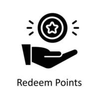 Redeem Points Vector   Solid Icons. Simple stock illustration stock