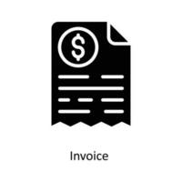 Invoice Vector   Solid Icons. Simple stock illustration stock