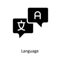 Language  Vector   Solid Icons. Simple stock illustration stock