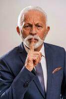 Portrait of a businessman in a blue suit photo