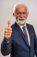 Portrait of a businessman in a blue suit photo